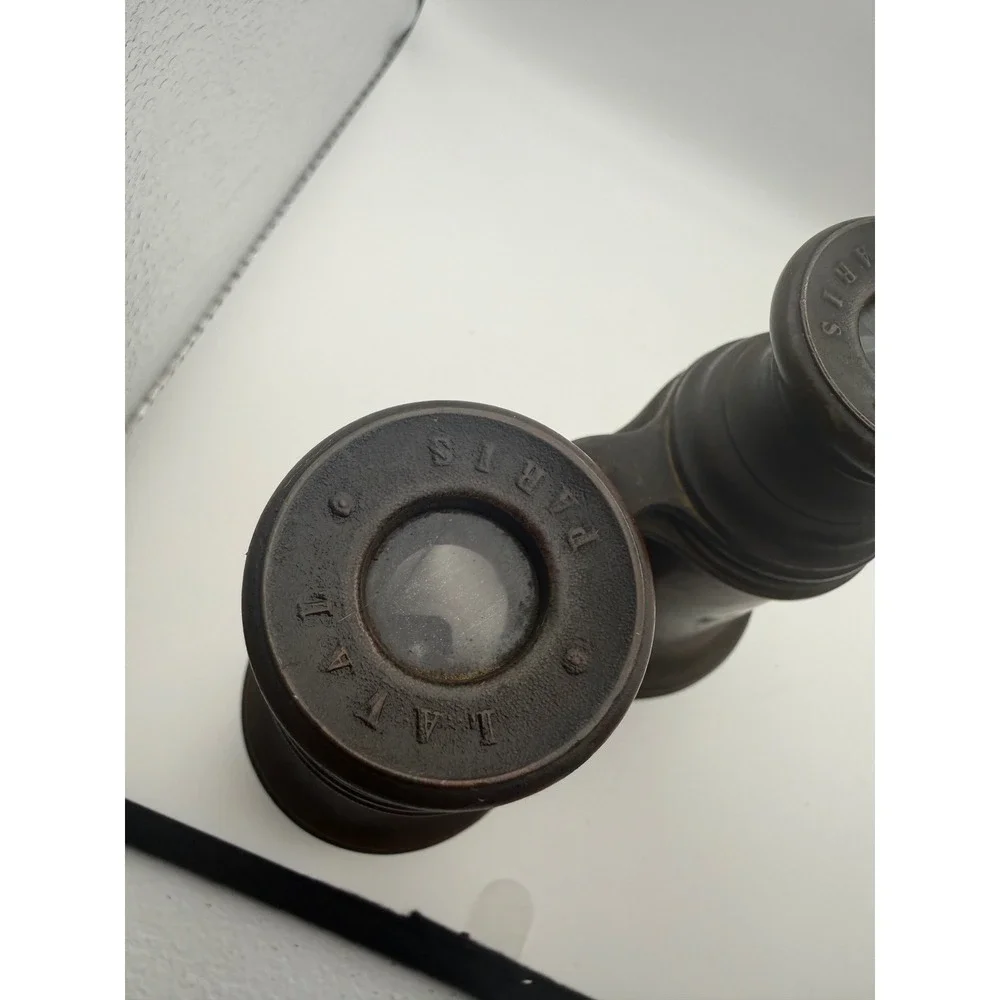 Antique Lemaire Fabt Paris Brass Binoculars Vintage French Field Opera Glasses